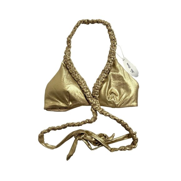 Sole Mare Braided Bikini Top in Gold - Picture 1 of 3